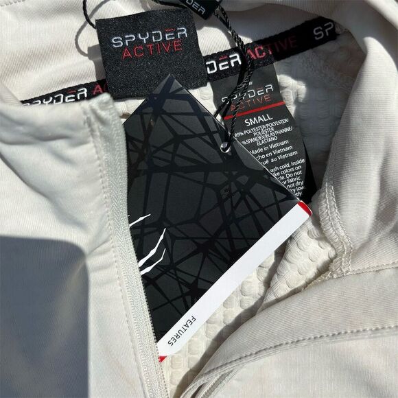 Spyder Women's S 1/4 Zip Pullover Moisture-Wicking Thumbholes Reflective NWT - Picture 3 of 8